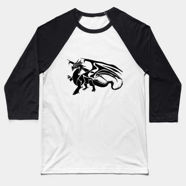 Flying Dragon Baseball T-Shirt by  Colorful&Goldie